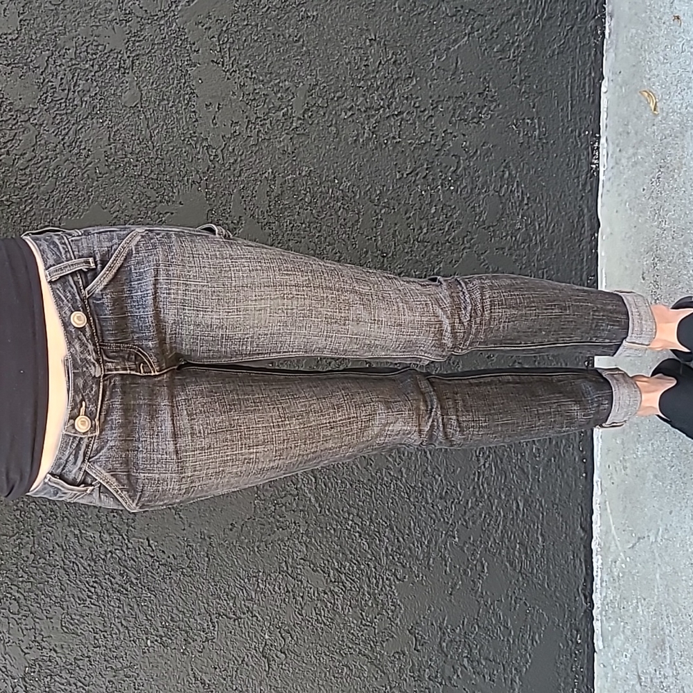 Morphine Generation dark gray denim skinny jeans low rise